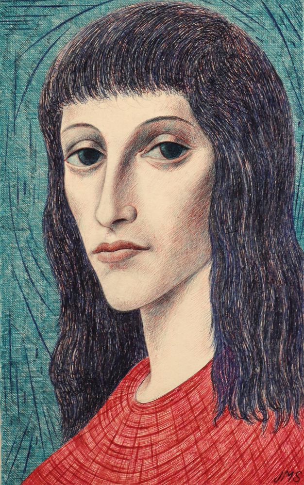 Große Abbildung Nr.1: 131-3551 Schröder, Josef Maria: (Künstlergraphik, Portrait)