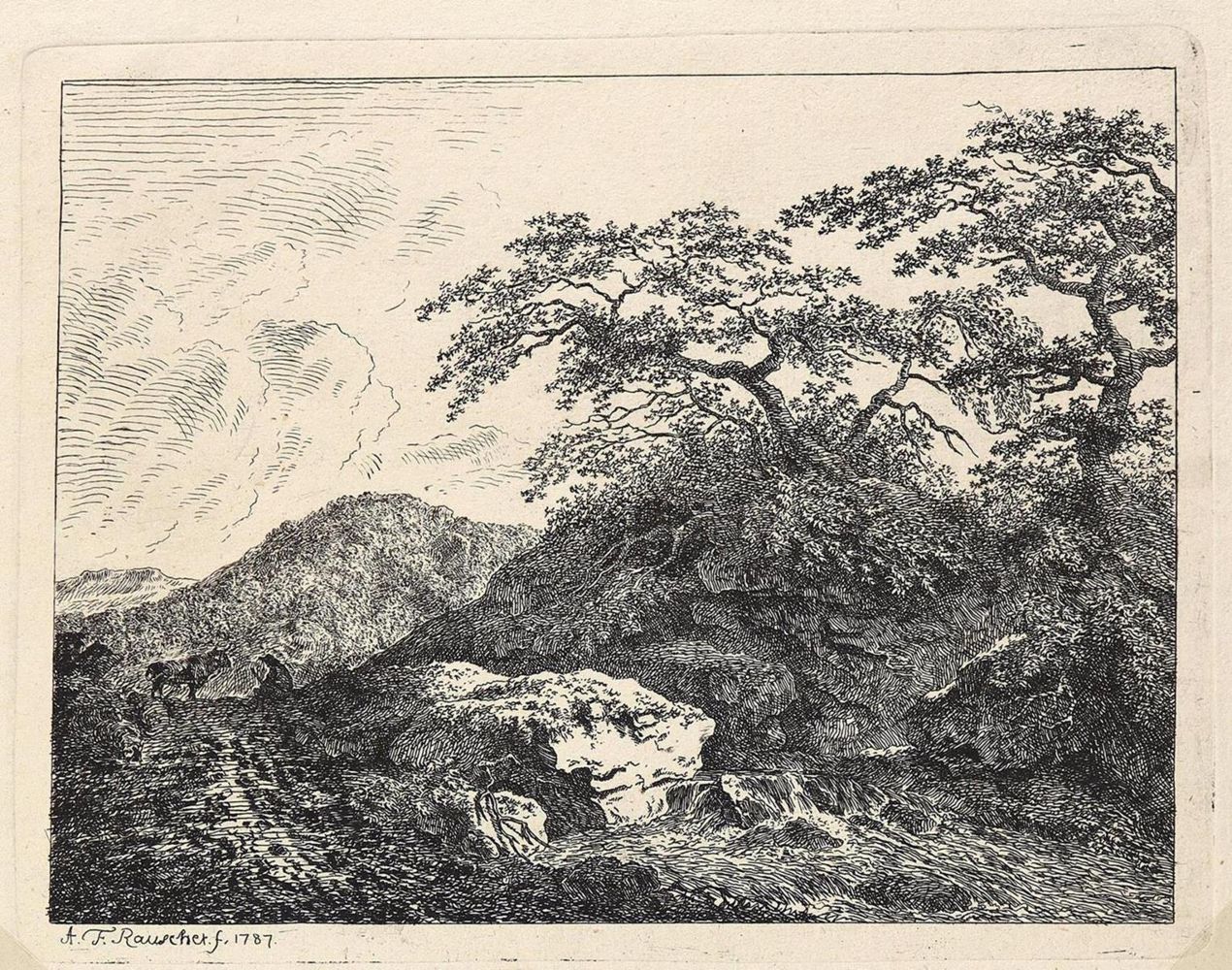 Große Abbildung Nr.1: 131-3564 Rauscher, Johann August Friedrich: (Künstlergraphik)