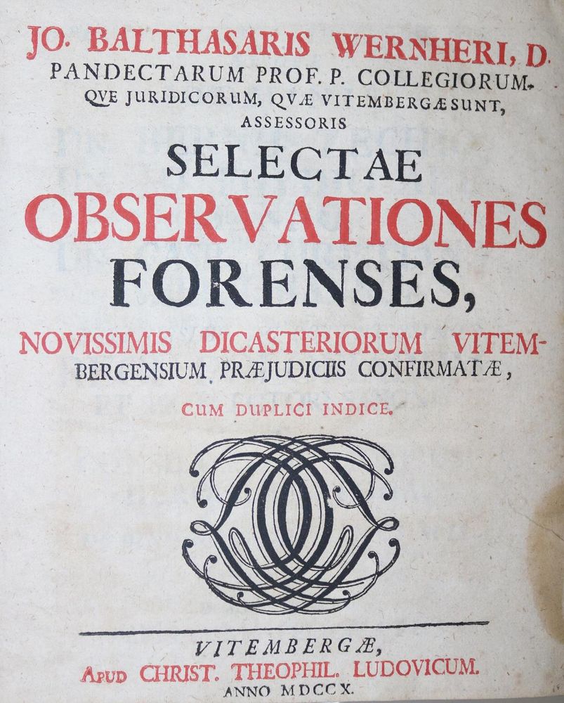 Große Abbildung Nr.1: 131-362 Wernher,J.B.v.: (Juridica und Kriminologie)