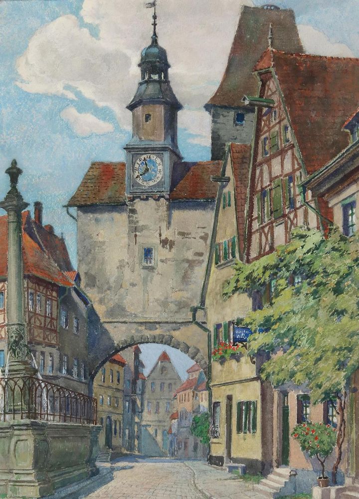 Große Abbildung Nr.2: 131-3628 Rothenburg.: (Künstlergraphik)