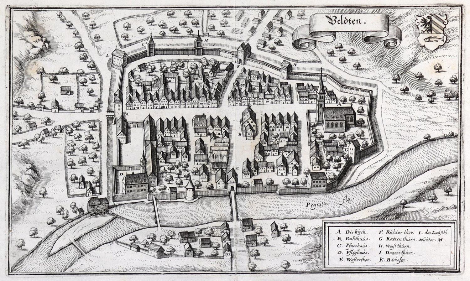 Große Abbildung Nr.1: 131-3807 Velden an der Pegnitz.: (Künstlergraphik)