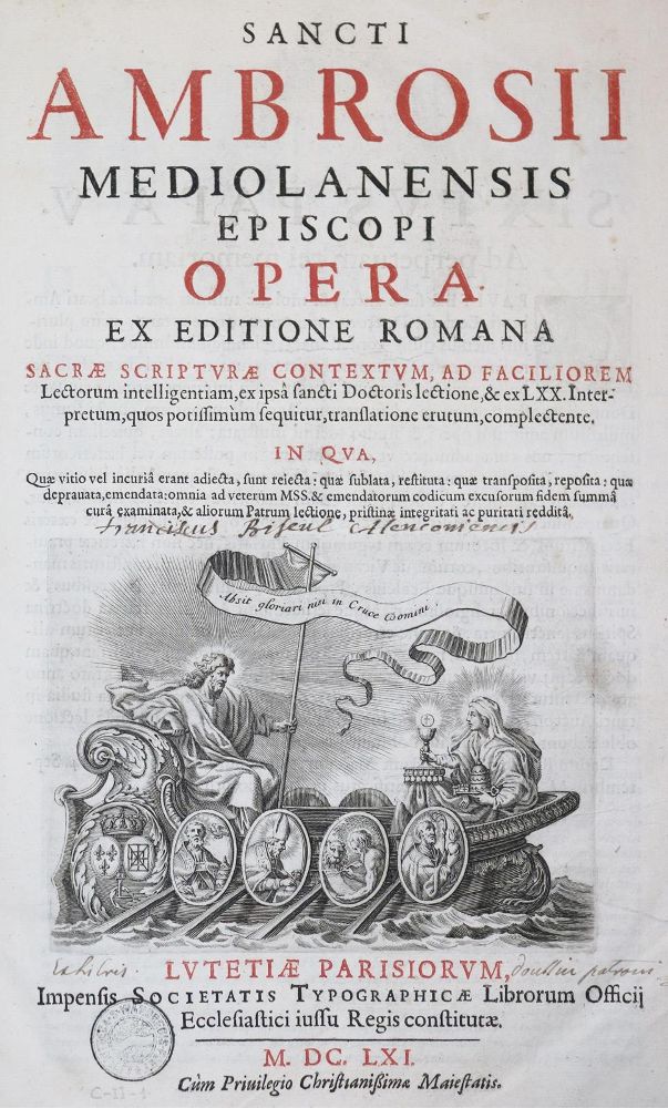 Große Abbildung Nr.1: 131-4 Ambrosius,S.: (Alte Drucke, Handschriften und Theologie)