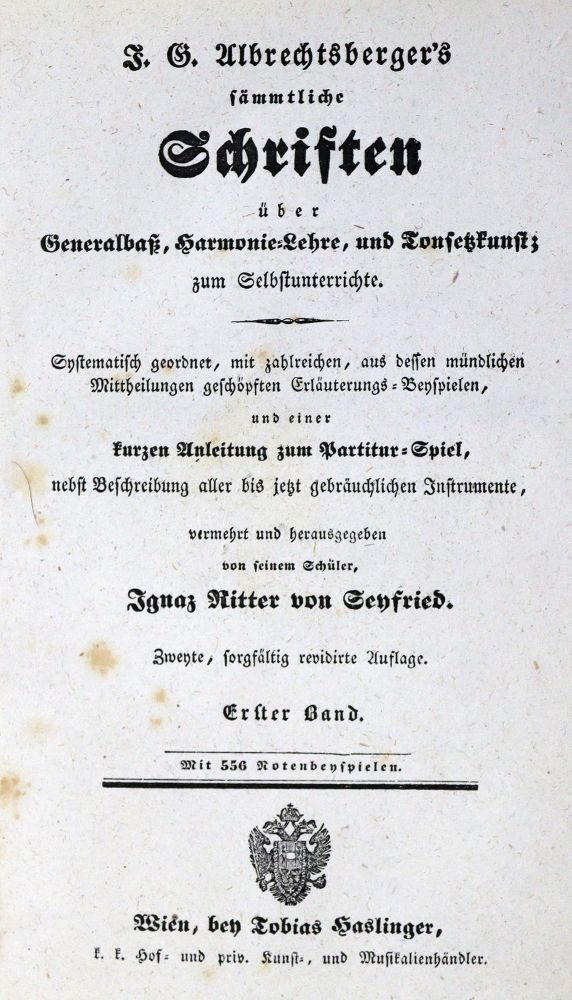 Große Abbildung Nr.1: 131-419 Albrechtsberger,J.G.: (Musik)
