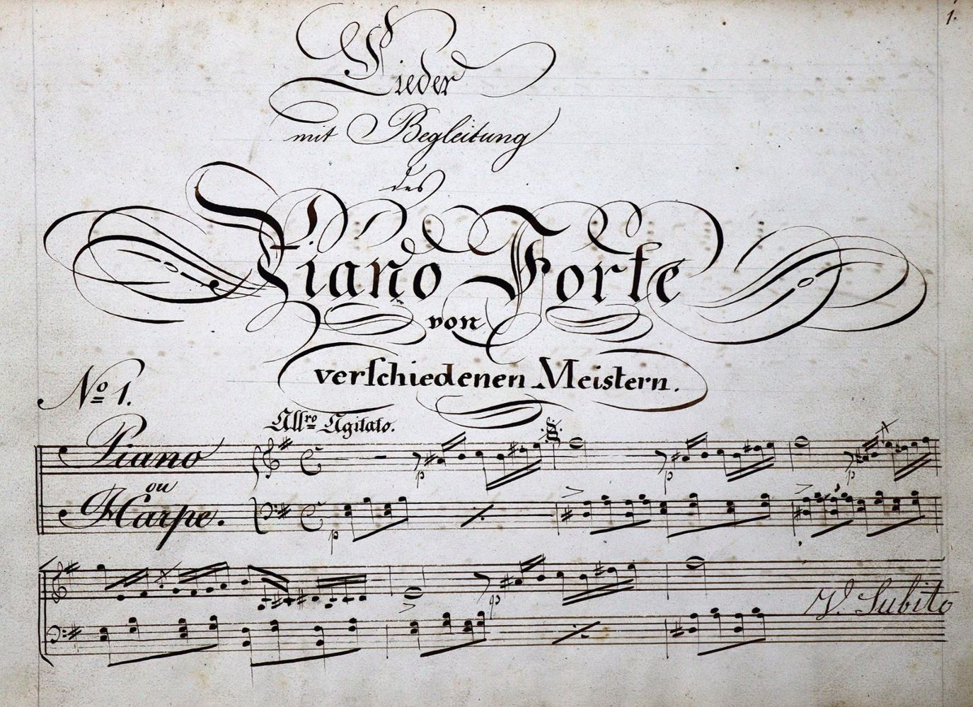 Große Abbildung Nr.1: 131-428 Lieder mit Begleitung: (Musik, Handschriften)