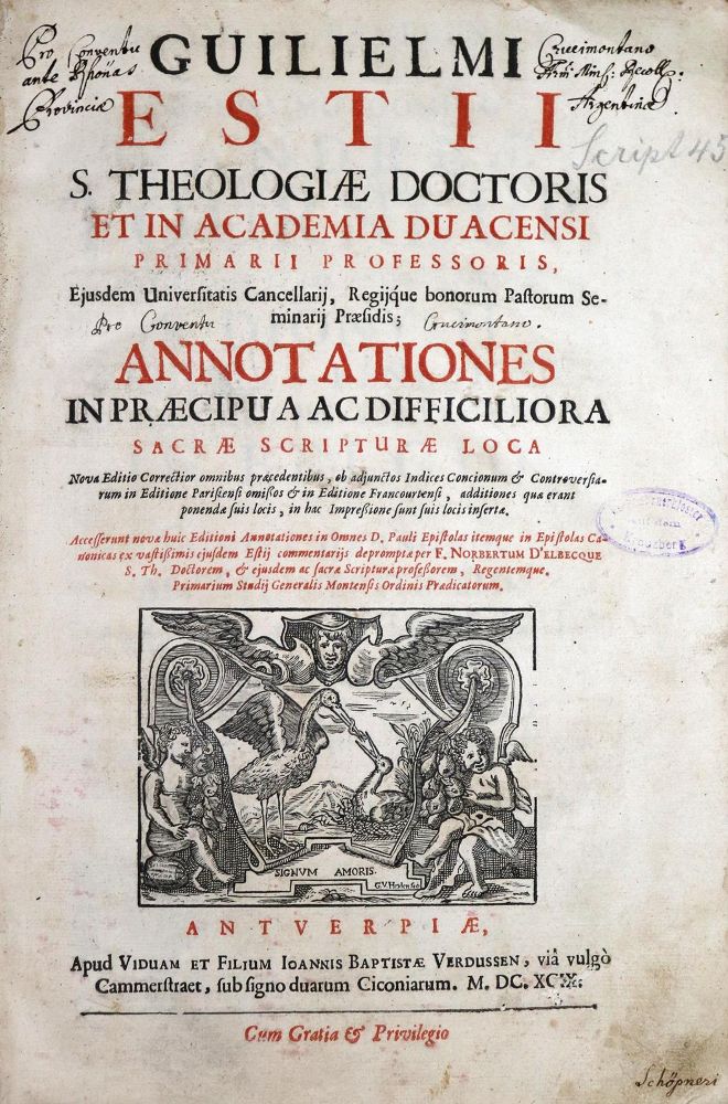 Große Abbildung Nr.1: 131-45 Estius,W.: (Bibeln)