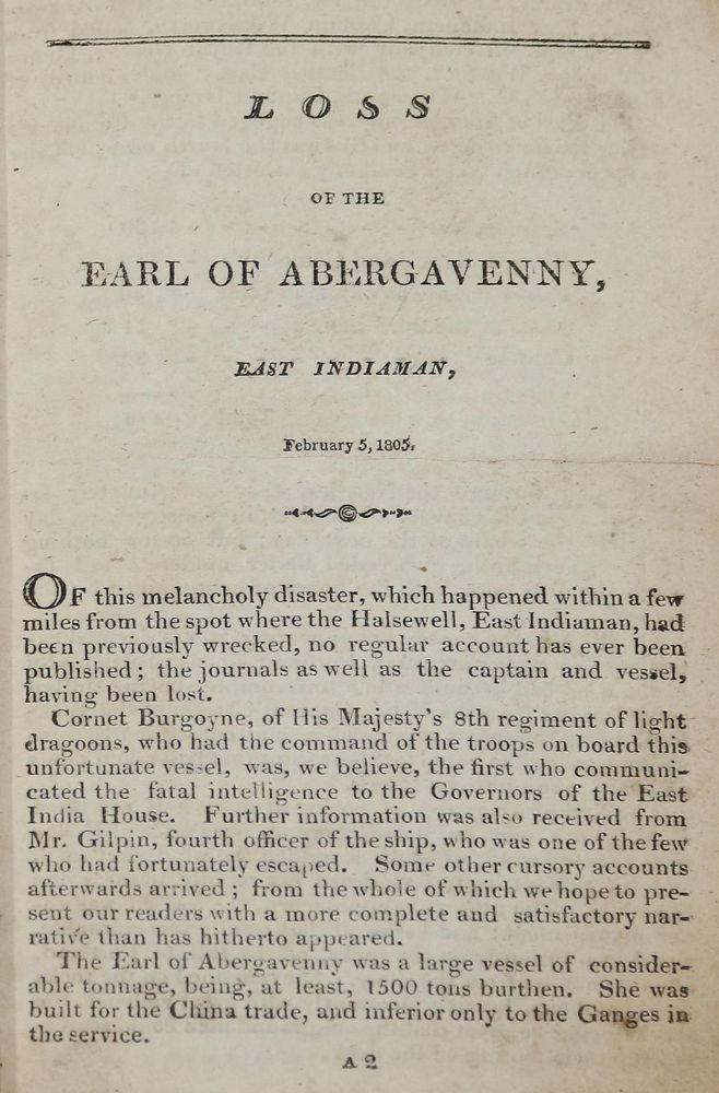 Große Abbildung Nr.1: 131-457 Earl of Abergavenny.: (Seewesen)