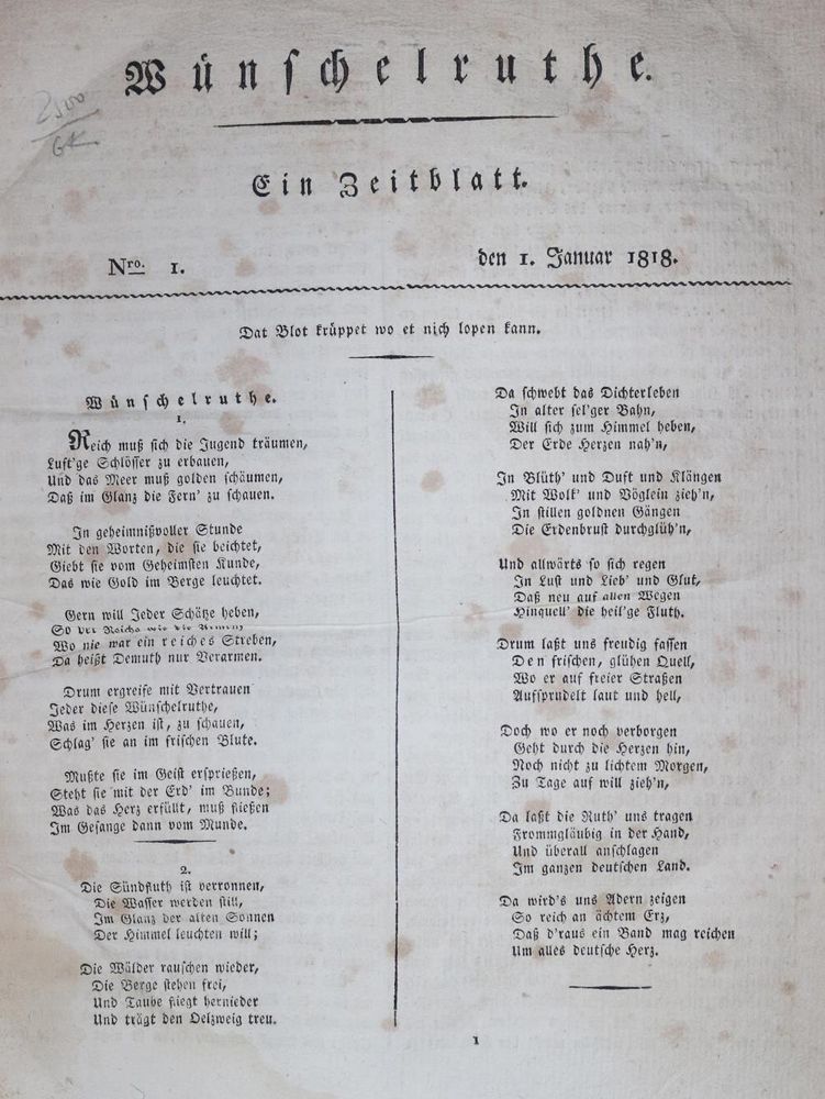 Große Abbildung Nr.1: 131-483 Wünschelruthe.: (Zeitschriften und Zeitungen)