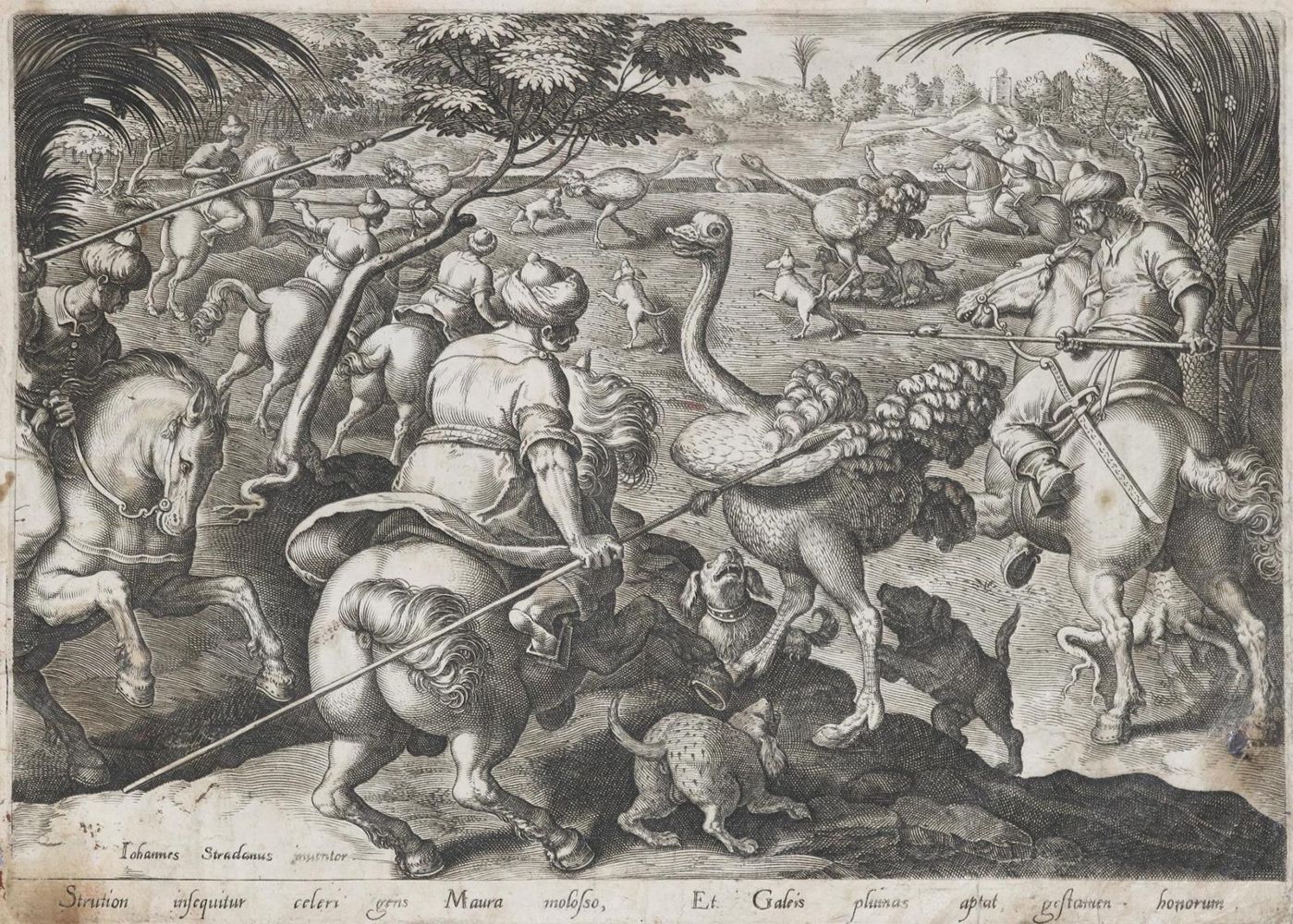 Große Abbildung Nr.2: 131-487 Stradanus,J. (d.i. J. van der Straet).: (Jagd)