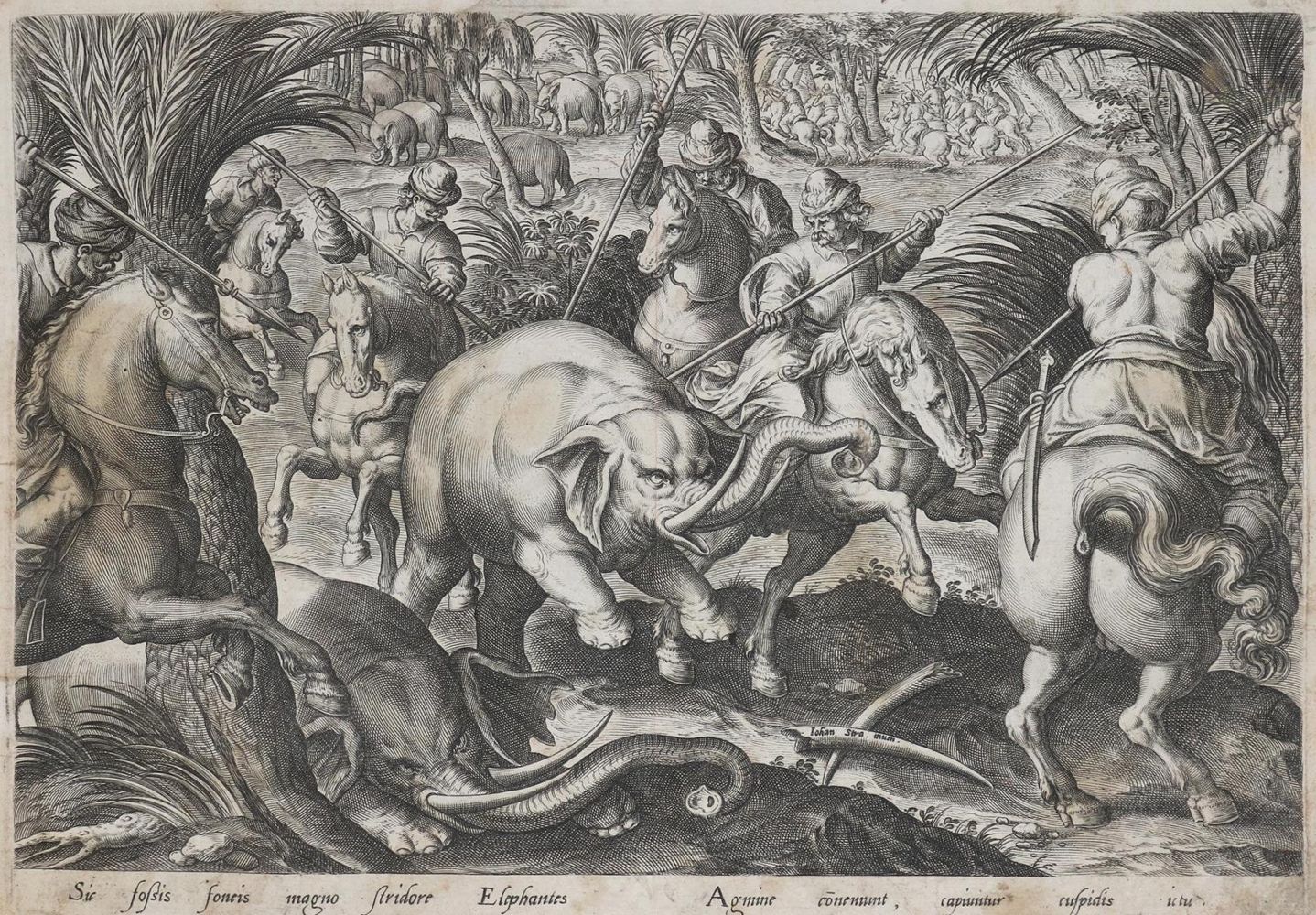 Große Abbildung Nr.3: 131-487 Stradanus,J. (d.i. J. van der Straet).: (Jagd)