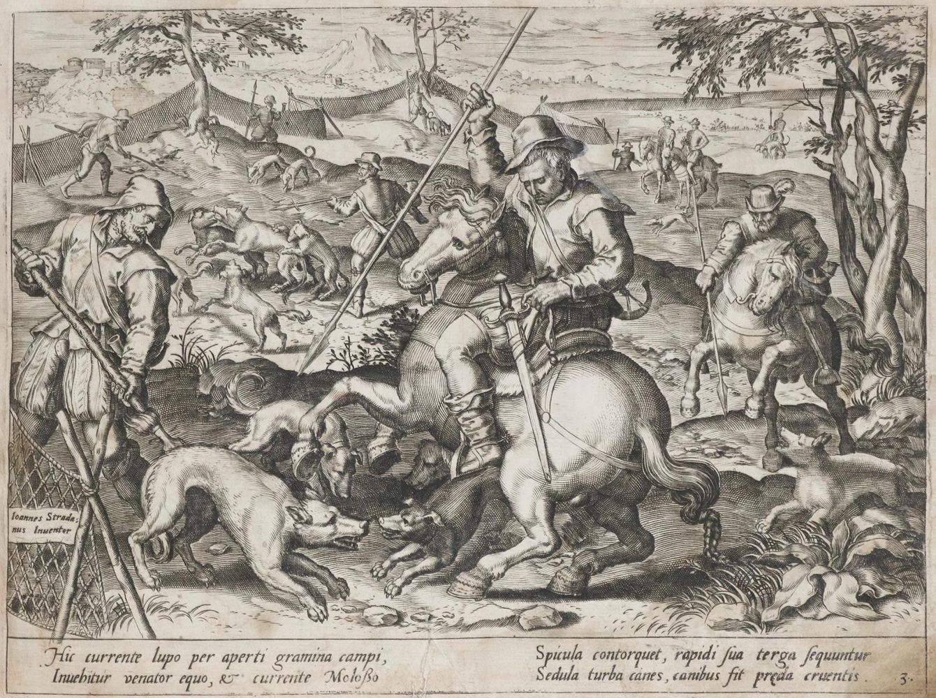 Große Abbildung Nr.5: 131-487 Stradanus,J. (d.i. J. van der Straet).: (Jagd)