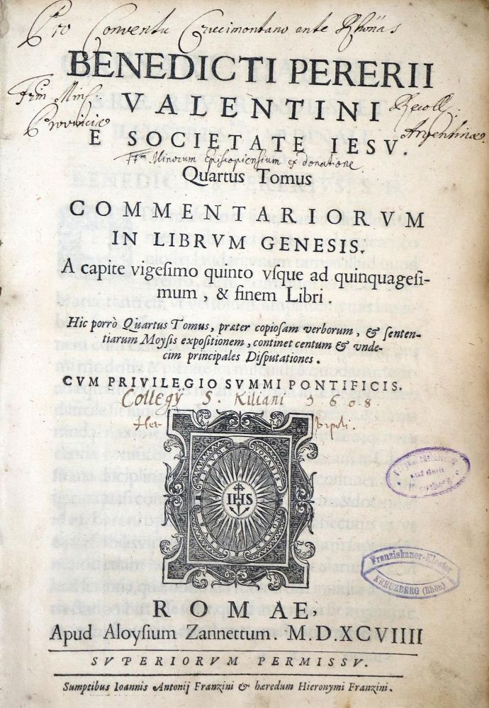 Große Abbildung Nr.1: 131-49 Pereira,B.: (Bibeln)