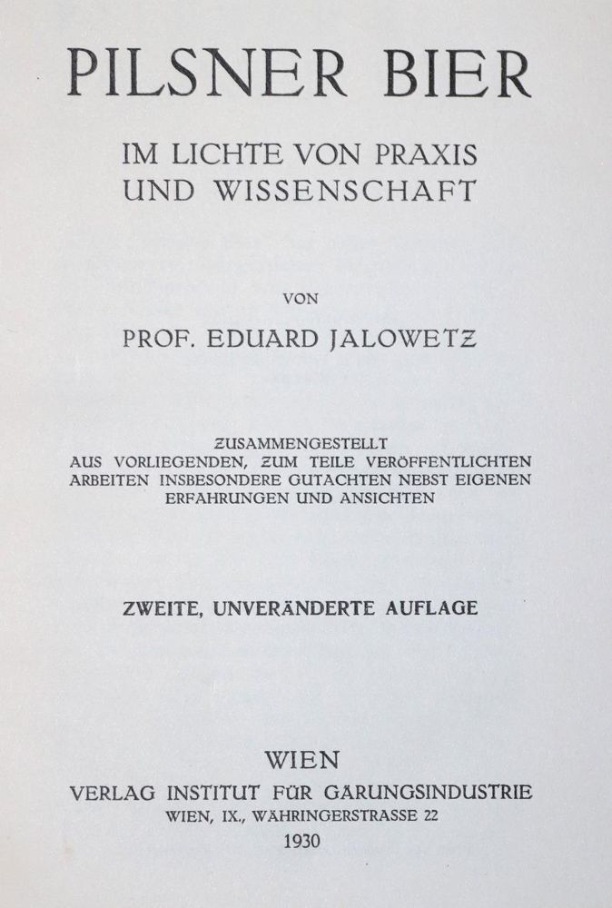 Große Abbildung Nr.1: 131-493 Jalowetz,E.: (Küche und Haushalt, Bier und Brauerei)