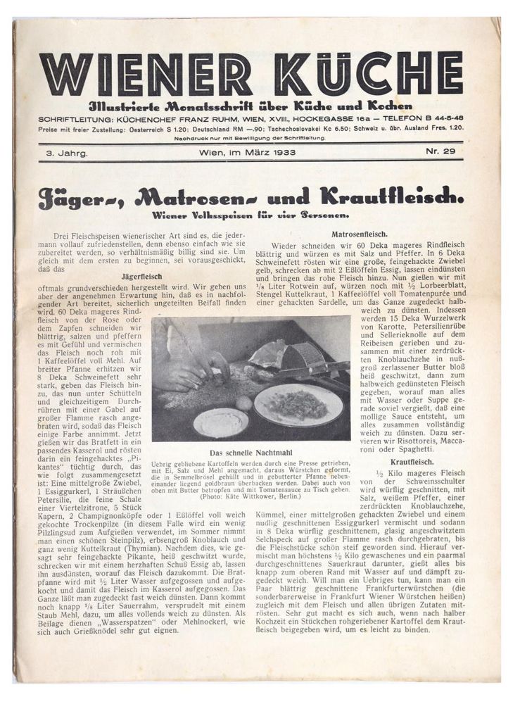 Große Abbildung Nr.2: 131-513 Wiener Küche.: (Küche und Haushalt, Kochbücher, Österreich)