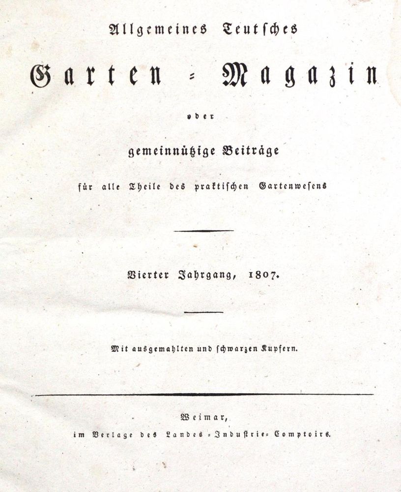 Große Abbildung Nr.2: 131-524 Allgemeines Teutsches Garten-Magazin: (Land- und Forstwirtschaft, Garten)