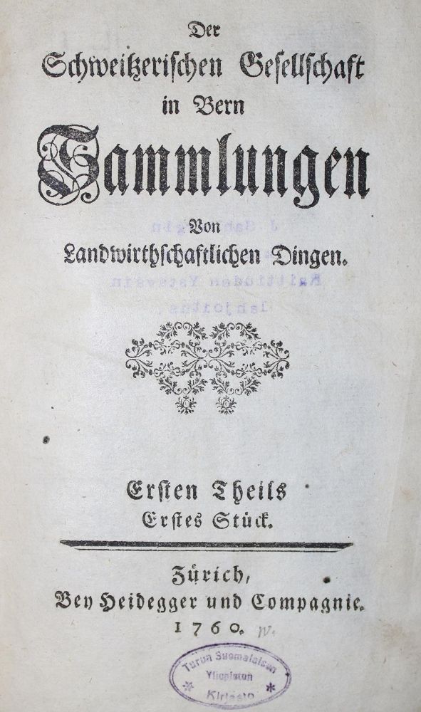 Große Abbildung Nr.1: 131-529 Schweitzerischen Gesellschaft in Bern, Der,: (Land- und Forstwirtschaft, Landwirtschaft)