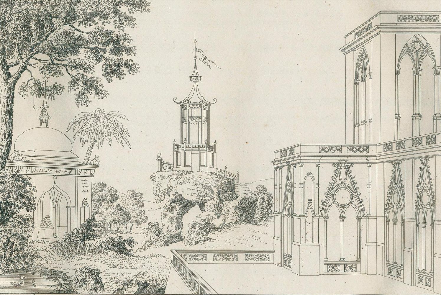 Große Abbildung Nr.1: 131-537 Krafft,J.C.: (Architektur, Garten)