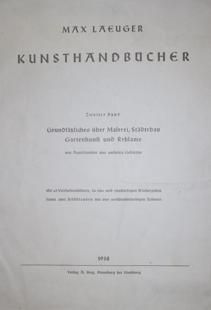 Große Abbildung Nr.1: 131-567 Laeuger,M.: (Kunstwissenschaft)