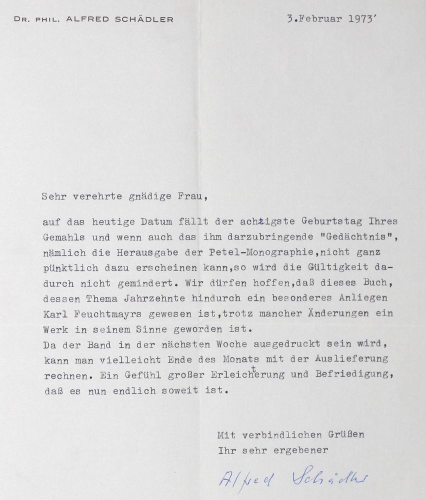 Große Abbildung Nr.1: 131-573 Korrespondenz: (Petel, Handschriften)
