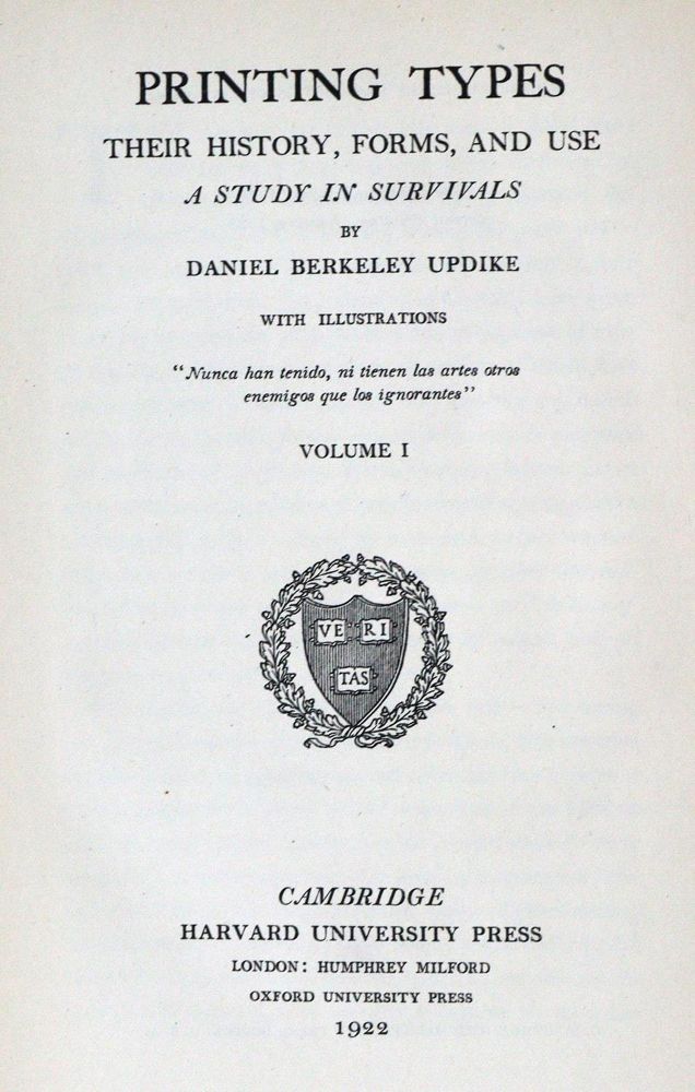 Große Abbildung Nr.1: 131-683 Updike,D.B.: (Typographie und Kalligraphie)