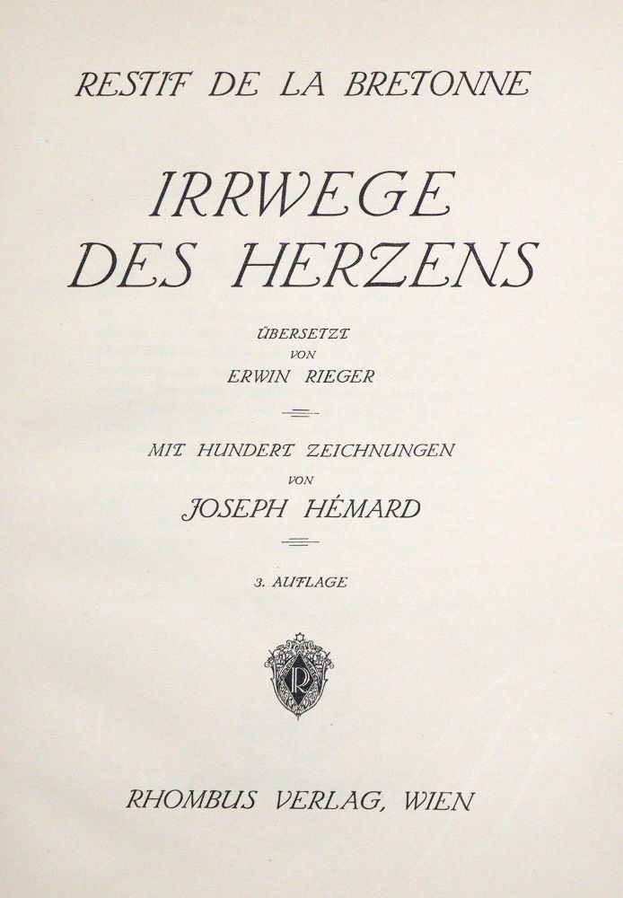 Große Abbildung Nr.2: 131-703 Restif de la Bretonne,(N.E.).: (Erotika - Galantes)