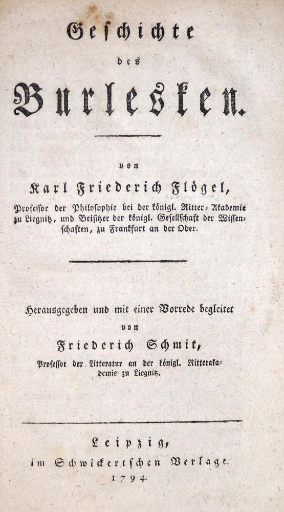 Große Abbildung Nr.1: 131-716 Flögel,C.F.: (Kultur- und Sittengeschichte)