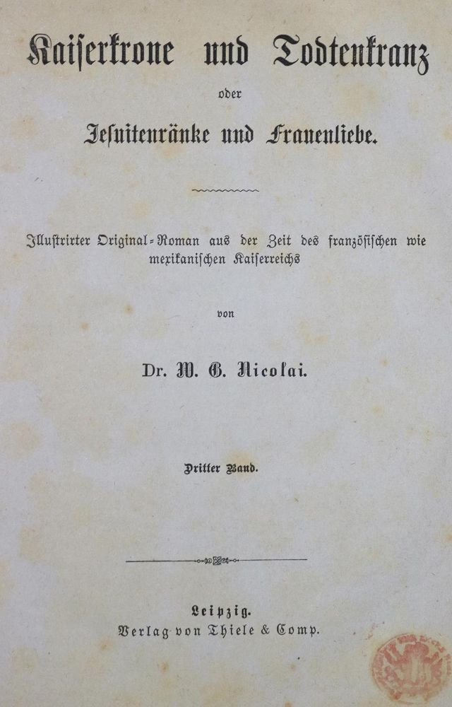 Große Abbildung Nr.1: 131-720 Nicolai,W.G.: (Kolportage)