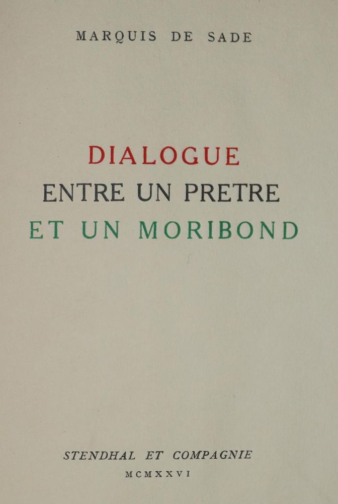 Große Abbildung Nr.1: 131-729 Sade,(D.A.F.)de.: (Kultur- und Sittengeschichte)