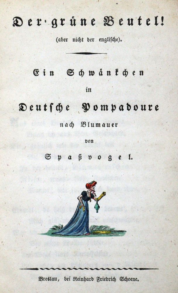 Große Abbildung Nr.1: 131-731 Spaßvogel (Pseud.).: (Kultur- und Sittengeschichte)