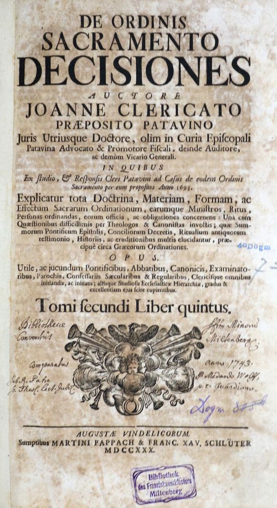 Große Abbildung Nr.1: 131-74 Clericatus,J. (d.i. G.Chiericato).: (Alte Drucke, Handschriften und Theologie)