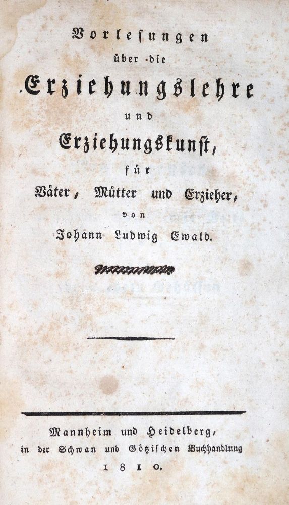 Große Abbildung Nr.1: 131-758 Ewald,J.L.: (Pädagogik)