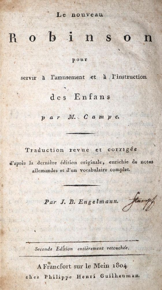 Große Abbildung Nr.1: 131-764 Campe,(J.H.).: (Robinsonaden)