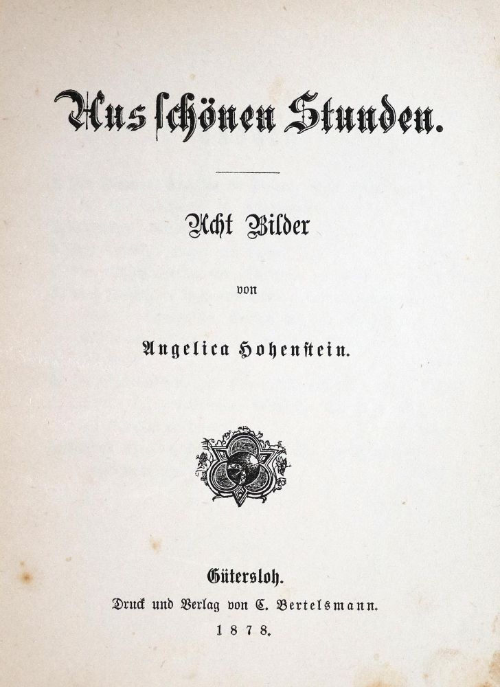 Große Abbildung Nr.1: 131-803 Agnes, Prinzessin von Württemberg (Pseud.: Angelica Hohenstein).: (Literatur und illustrierte Bücher bis 19.Jahrhundert)