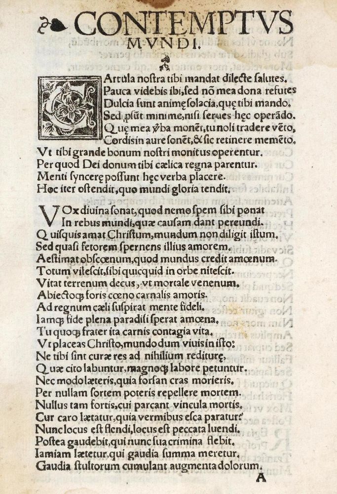 Große Abbildung Nr.1: 131-81 Contemptus mundi.: (Alte Drucke, Handschriften und Theologie)
