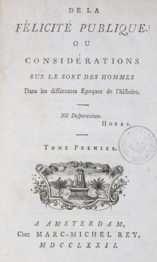 Große Abbildung Nr.1: 131-839 (Chastellux,F.-J.de).: (Literatur und illustrierte Bücher bis 19.Jahrhundert)