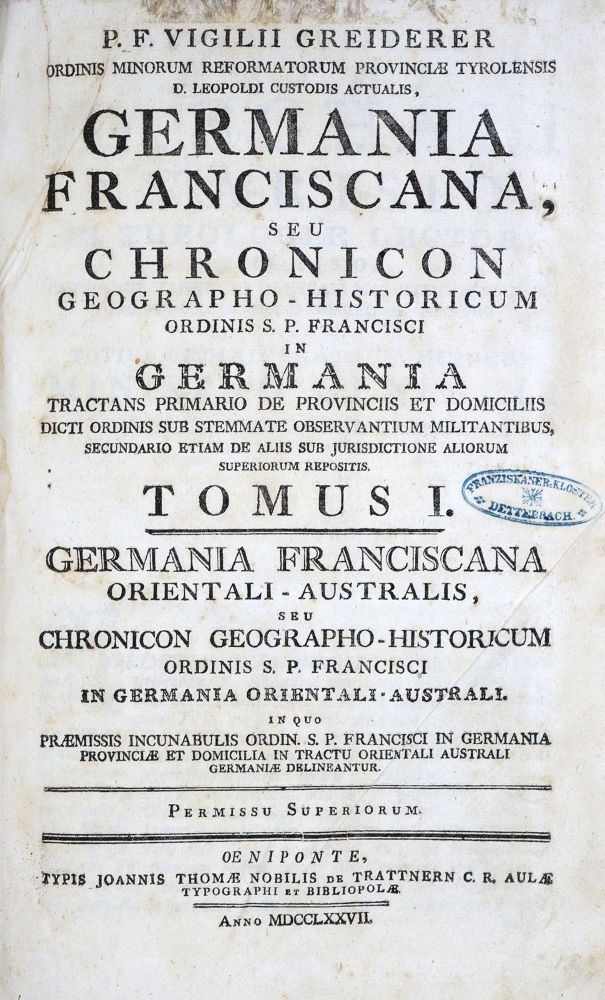Große Abbildung Nr.1: 131-84 Crombach,H.: (Alte Drucke, Handschriften und Theologie)
