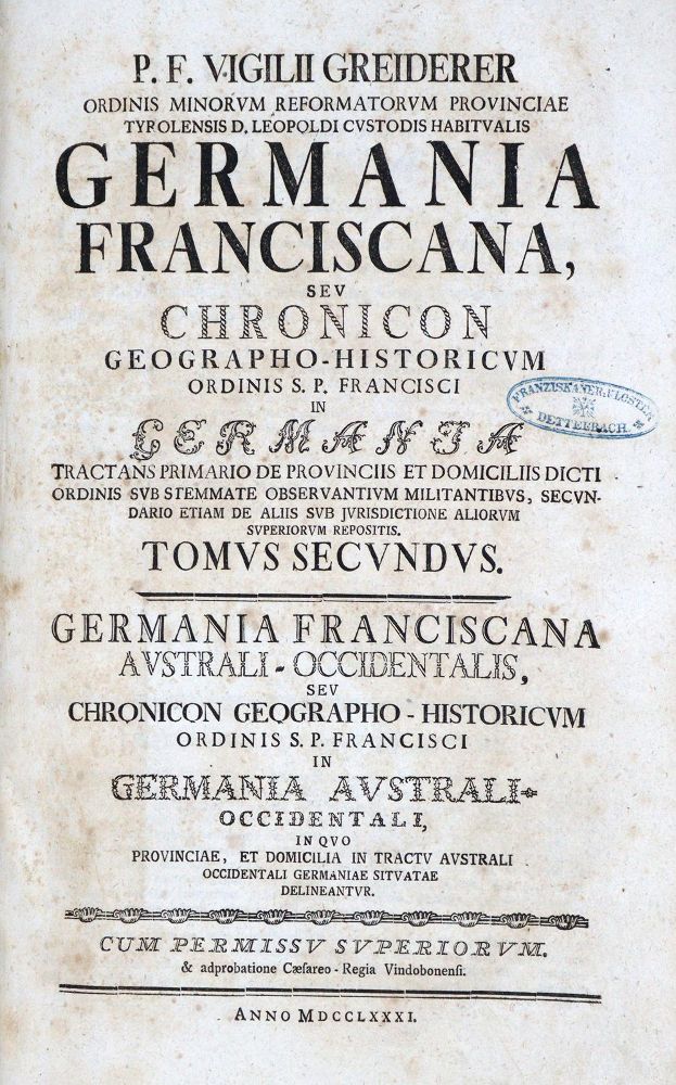 Große Abbildung Nr.2: 131-84 Crombach,H.: (Alte Drucke, Handschriften und Theologie)
