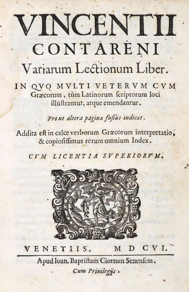 Große Abbildung Nr.1: 131-845 Contarini,V.: (Literatur und illustrierte Bücher bis 19.Jahrhundert)