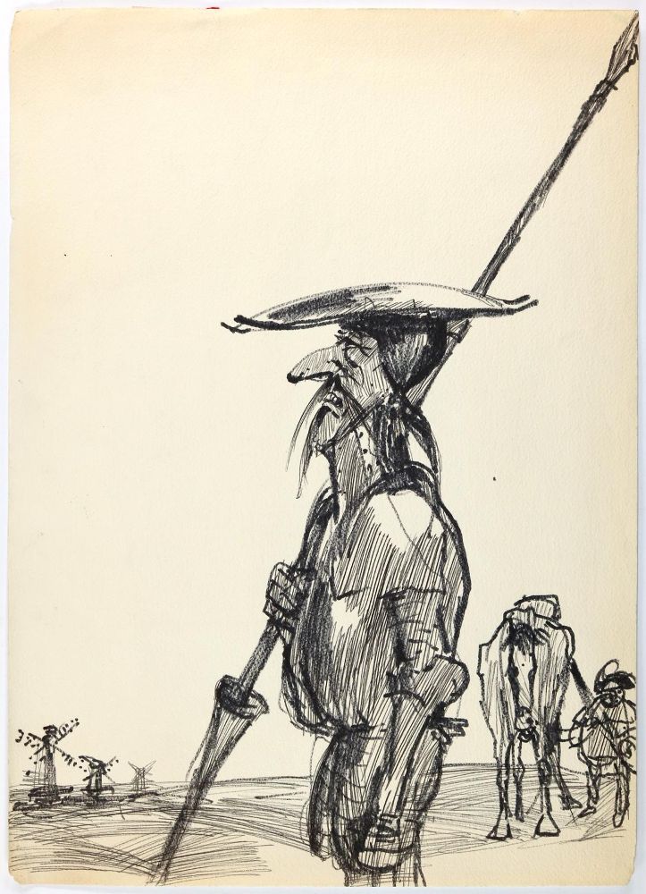 Große Abbildung Nr.1: 131-854 Don Quijote: (Literatur und illustrierte Bücher bis 19.Jahrhundert)