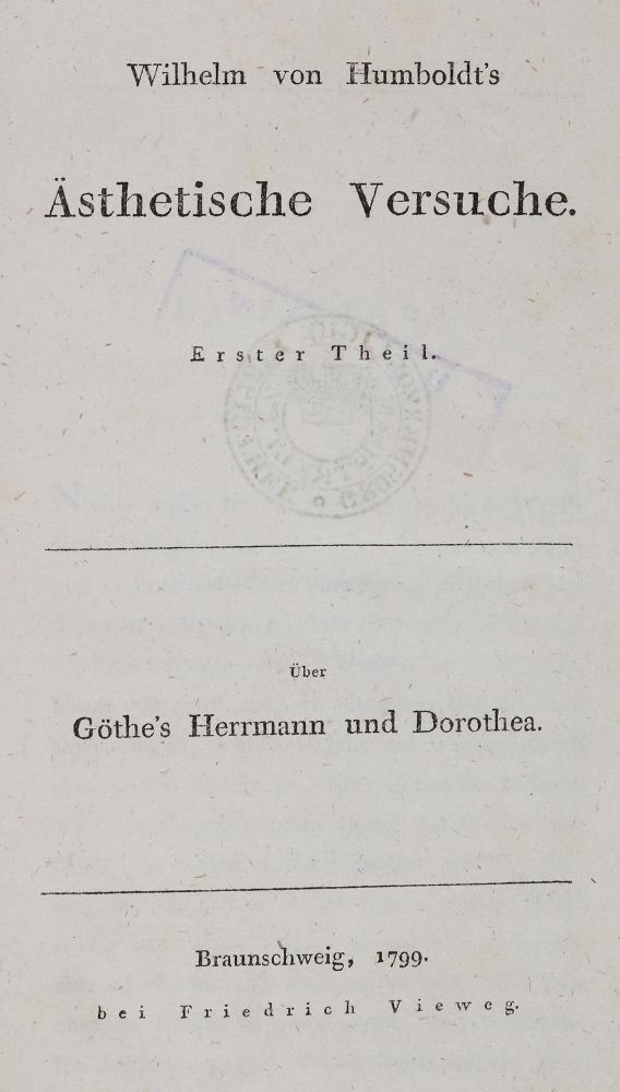 Große Abbildung Nr.1: 131-881 Humboldt,W.v.: (Goethe)