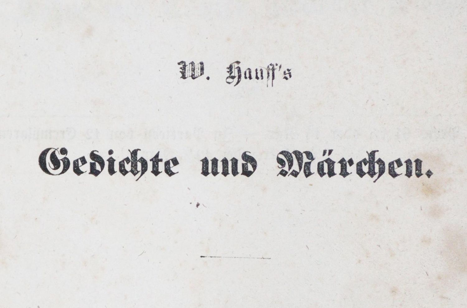 Große Abbildung Nr.1: 131-897 Hauff,W.: (Literatur und illustrierte Bücher bis 19.Jahrhundert)
