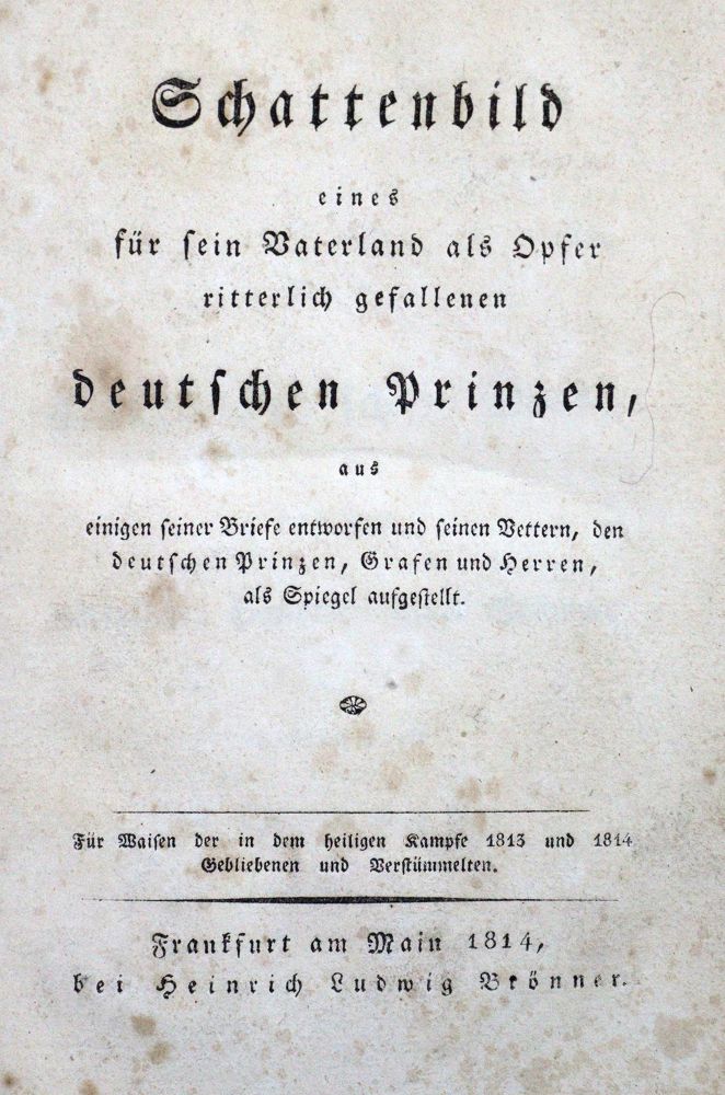 Große Abbildung Nr.1: 131-904 (Hoffmann,C.F.).: (Literatur und illustrierte Bücher bis 19.Jahrhundert)