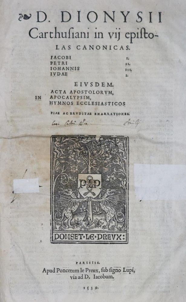 Große Abbildung Nr.1: 131-91 Dionysius Carthusianus.: (Alte Drucke, Handschriften und Theologie)