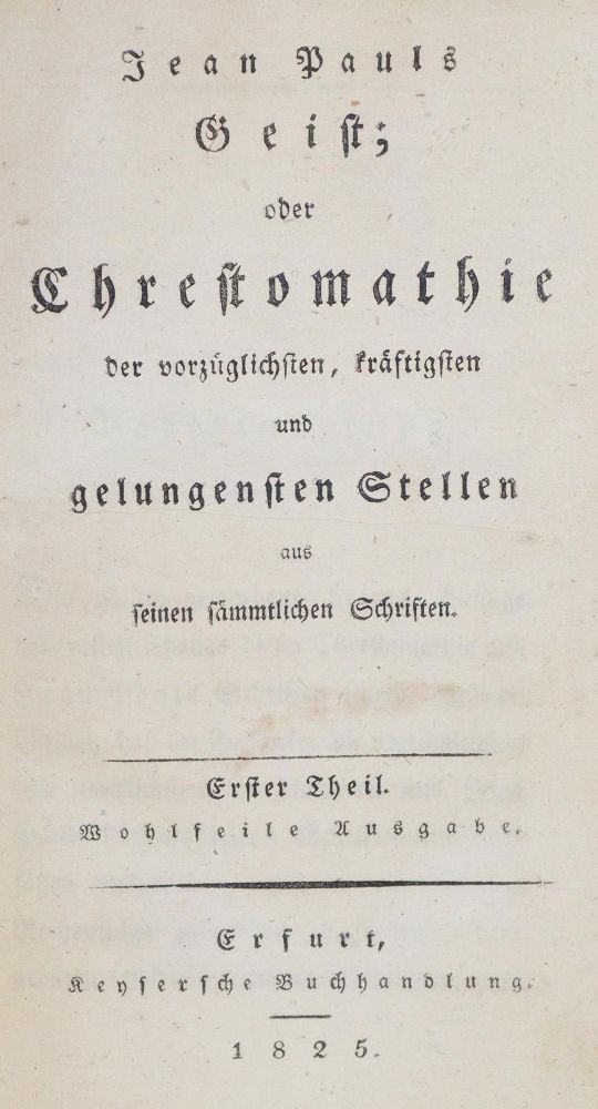 Große Abbildung Nr.1: 131-911 Jean Paul (d.i. J.P.F.Richter).: (Literatur und illustrierte Bücher bis 19.Jahrhundert)