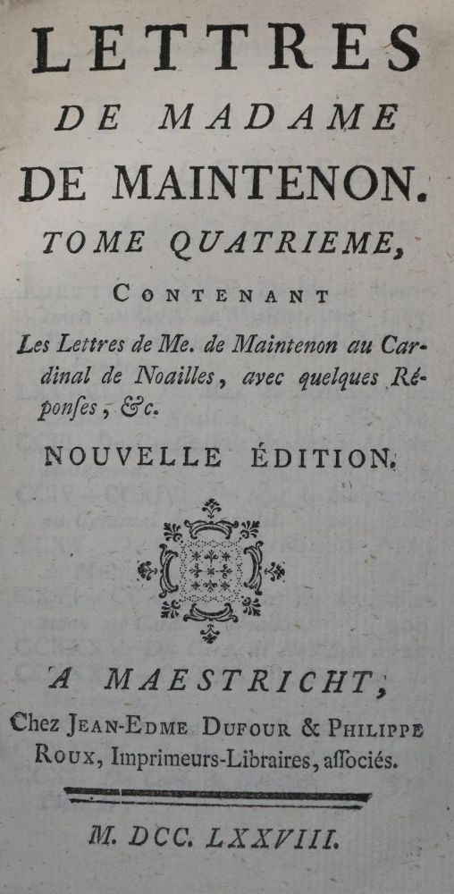 Große Abbildung Nr.1: 131-935 Maintenon,(F.d'Aubigne).: (Literatur und illustrierte Bücher bis 19.Jahrhundert)