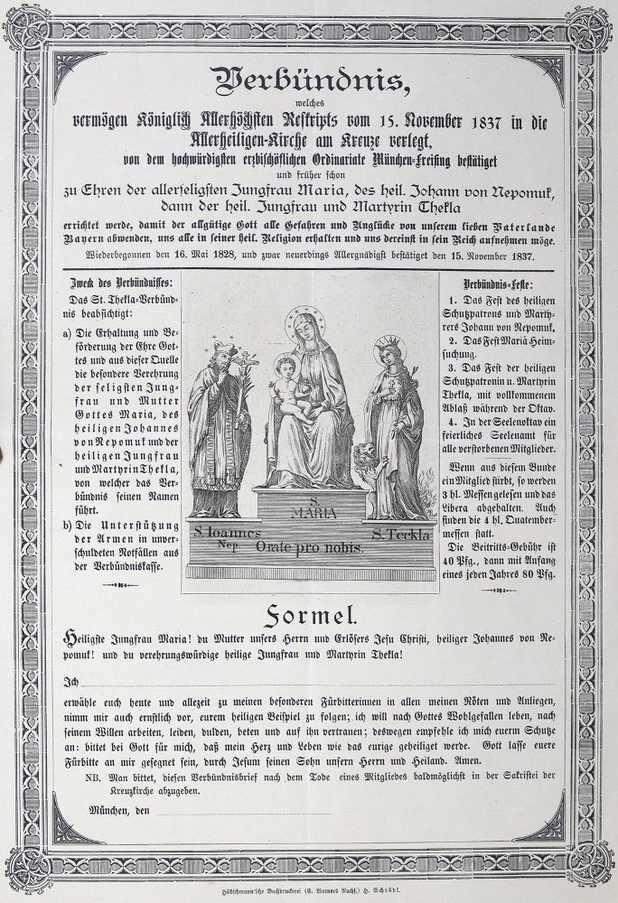 Große Abbildung Nr.2: 131-99 Bruderschaftsbriefe.: (Einblattdrucke u. Flugschriften)