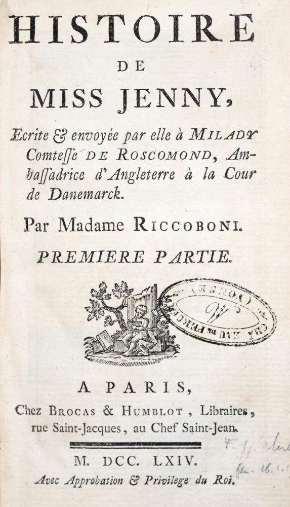 Große Abbildung Nr.2: 131-997 Riccoboni (d.i. M.J.Laboras de Mezieres).: (Literatur und illustrierte Bücher bis 19.Jahrhundert)