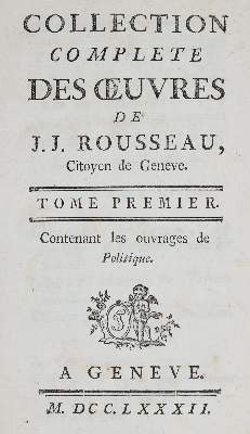 Bild Nr.2: 131-1001 Rousseau,J.J.: (Literatur und illustrierte Bücher bis 19.Jahrhundert)