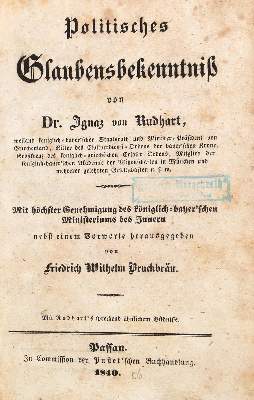 Bild Nr.1: 131-1002 Rudhart,I.v.: (Literatur und illustrierte Bücher bis 19.Jahrhundert)