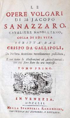 Bild Nr.1: 131-1026 Sannazaro,J.: (Literatur und illustrierte Bücher bis 19.Jahrhundert)