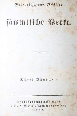 Bild Nr.1: 131-1032 Schiller,F.v.: (Literatur und illustrierte Bücher bis 19.Jahrhundert)